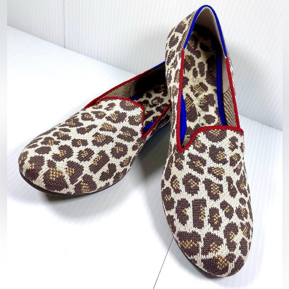 Rothys - The Loafer - RETIRED Mocha Spot Leopard Print - Size 6